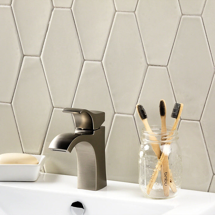 Manchester Dove Gray 4x8 Hexagon Glazed Ceramic Wall Tile