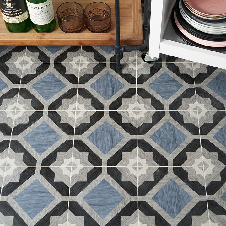 Delancey Starwood Blue 8x8 Matte Porcelain Tile - Lux Tile