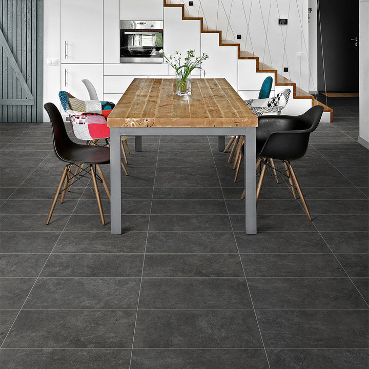 Marbella Smoky Gray Matte Porcelain Tile - 12x24 Inch