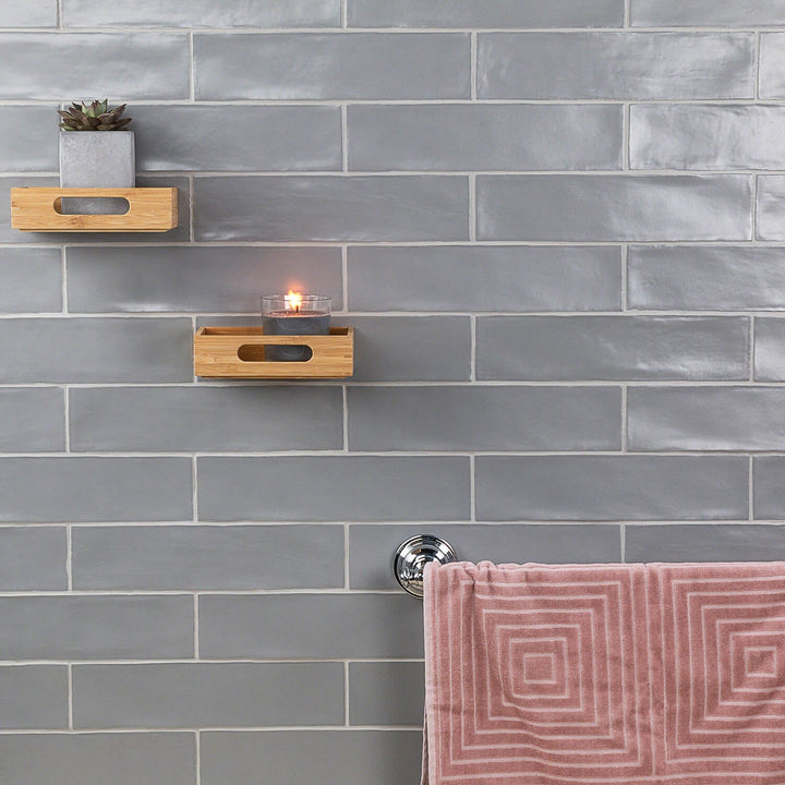 Bayou Gray Matte Ceramic Subway Tile 3x12 - Lux Tile