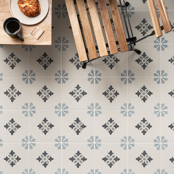 Lapaz Poppy Blue Green 9x9 Matte Porcelain Tile - Lux Tile
