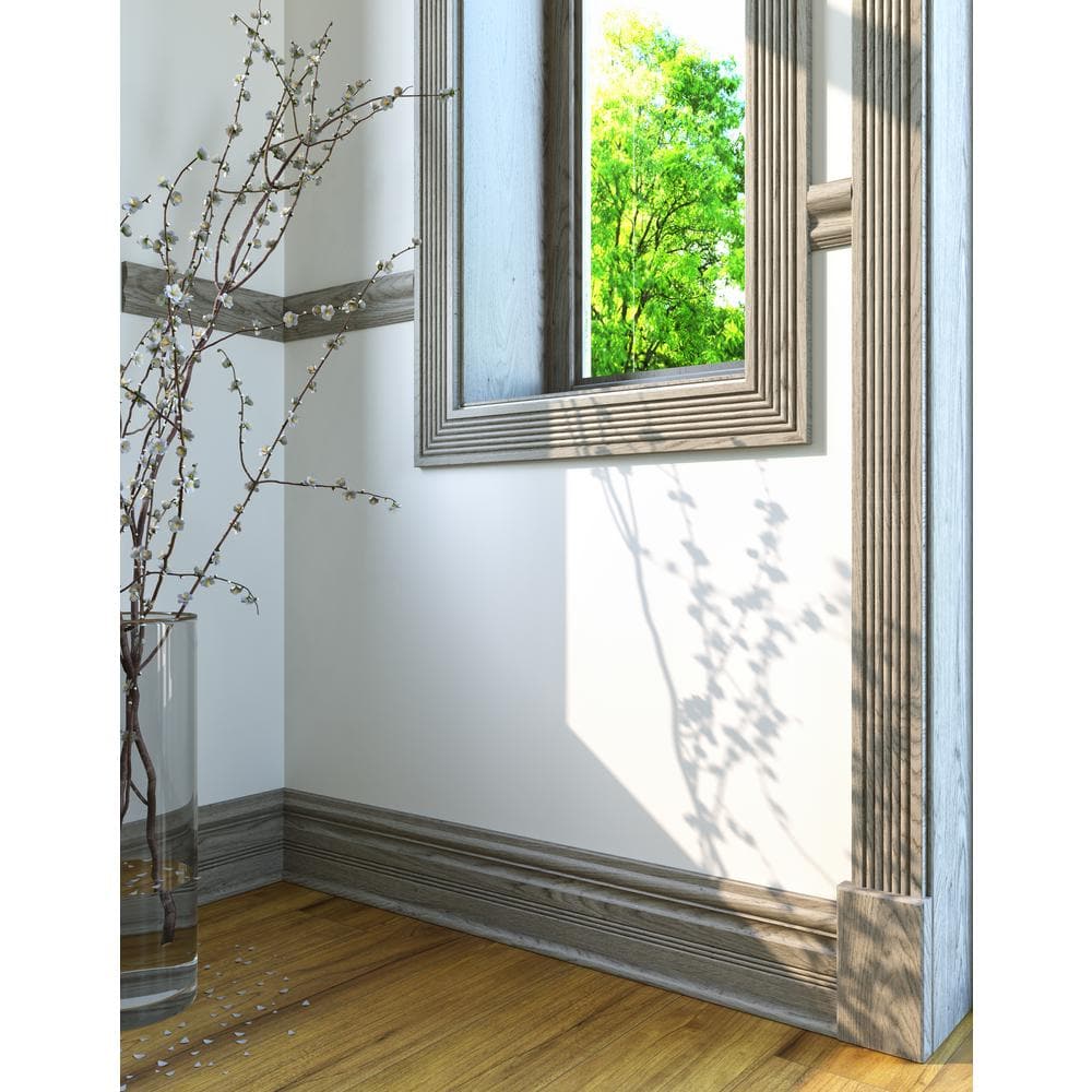 Ornamental Mouldings Prestained Gray 1/2 in. x 3 in. x 84 in. Wood Beaded Casing Moulding