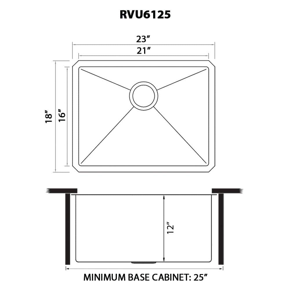 Ruvati Savona Pro Undermount Laundry Utility Sink, 16-Gauge Stainless Steel