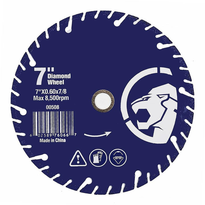 Stark 7 in. Diamond Edge Cut Off Abrasive Wheel with 7/8 in. Arbor