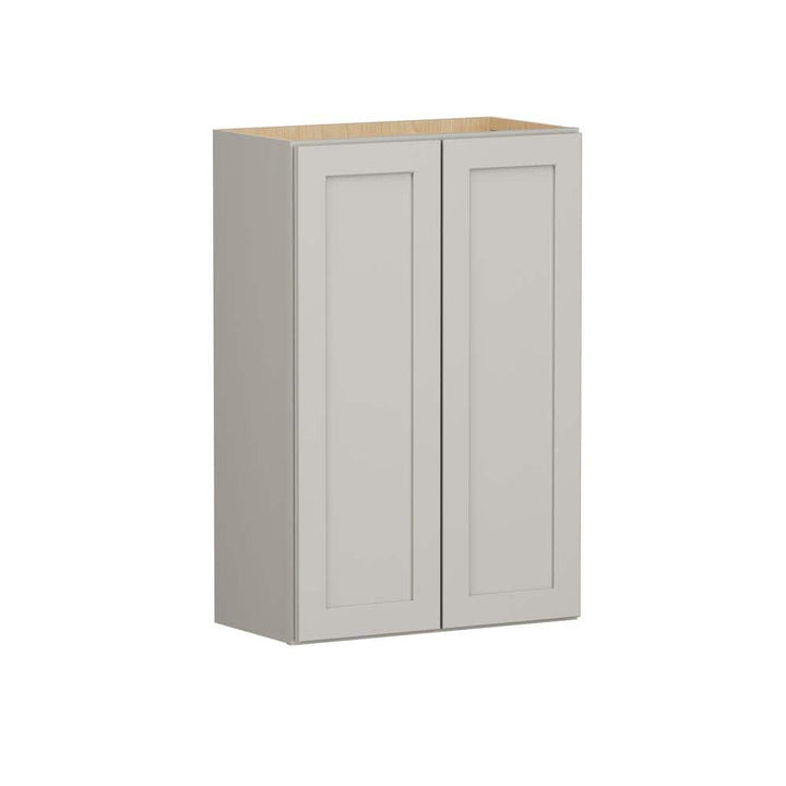 SIMPLY WOODMARK PRO Shaker Full Overlay 24 in. W x 12 in. D x 36 in. H Plywood Assembled Wall Kitchen Cabinet in Stone Gray