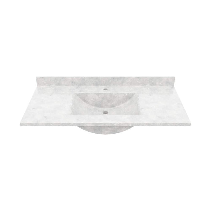 Swan Contour 43 in. W x 22 in. D Solid Surface Vanity Top with Integral Sink in Ice