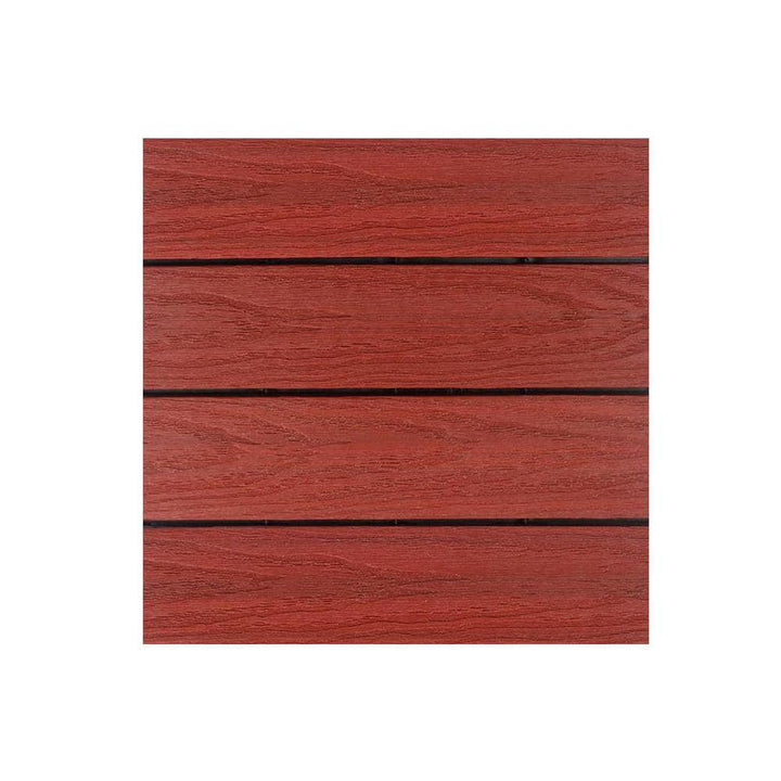 NewTechWood UltraShield Naturale 1 ft. x 1 ft. Quick Deck Outdoor Composite Deck Tile in Swedish Red (10 sq. ft. Per Box)
