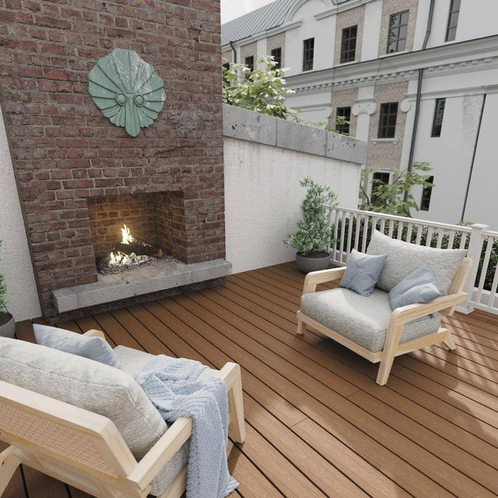 Veranda 15/16 in. x 5-1/4 in. x 12 ft. Timber Brown Composite Decking Board