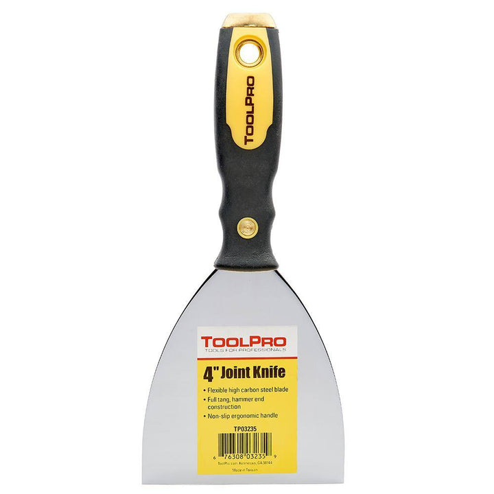 ToolPro 4 in. Ergo-Grip Hammer Head Joint Knife with Flexible Carbon Steel Blade