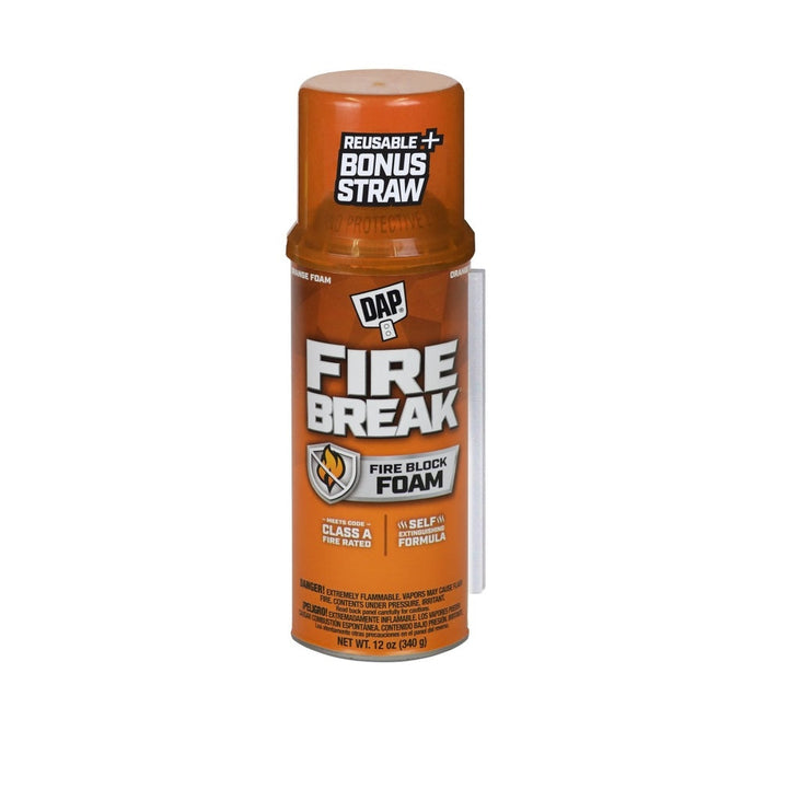 DAP FireBreak Flame Resistant Foam Sealant Orange 12 oz