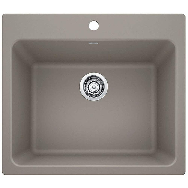 Blanco LIVEN SILGRANIT 25x22 Dual Mount Laundry Sink in Truffle