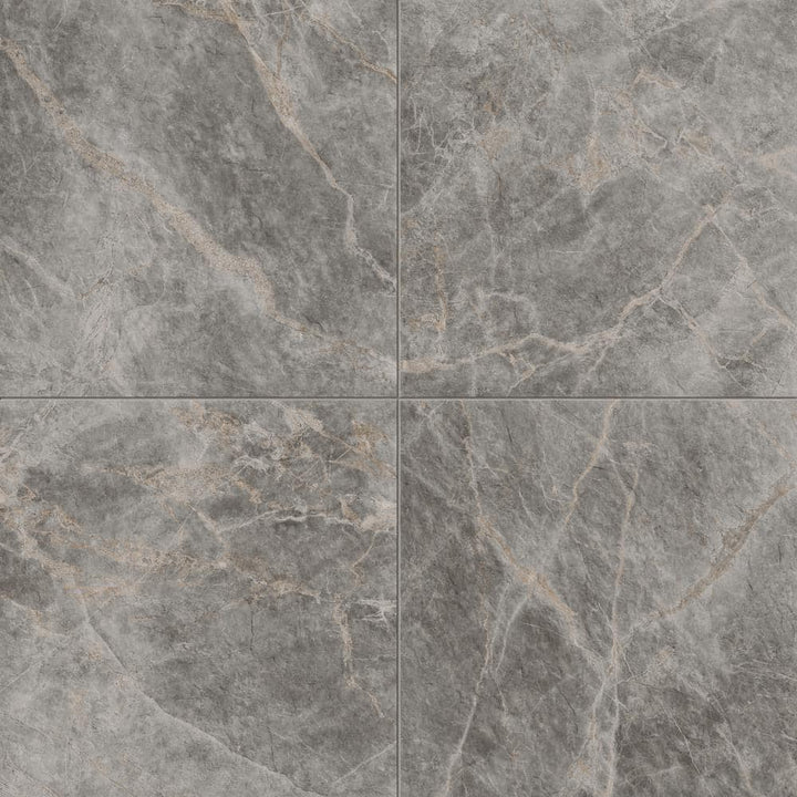 Impero Tuscan Gray 24 in. x 24 in. x 0.75 in. Marble-Look Porcelain Pavers, Matte Finish (Case of 2)