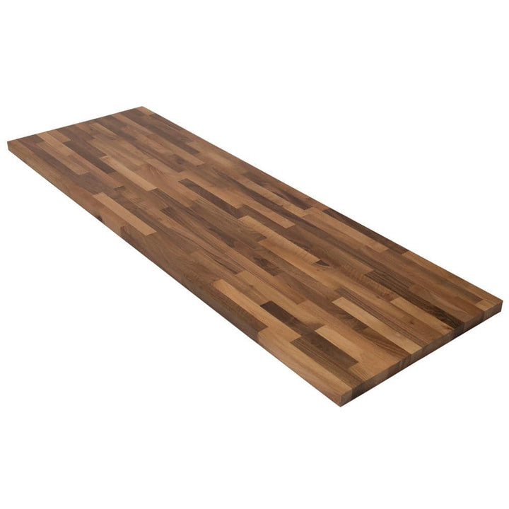 HARDWOOD REFLECTIONS 4 ft. L x 25 in. D Unfinished Walnut Solid Wood Butcher Block Countertop With Square Edge