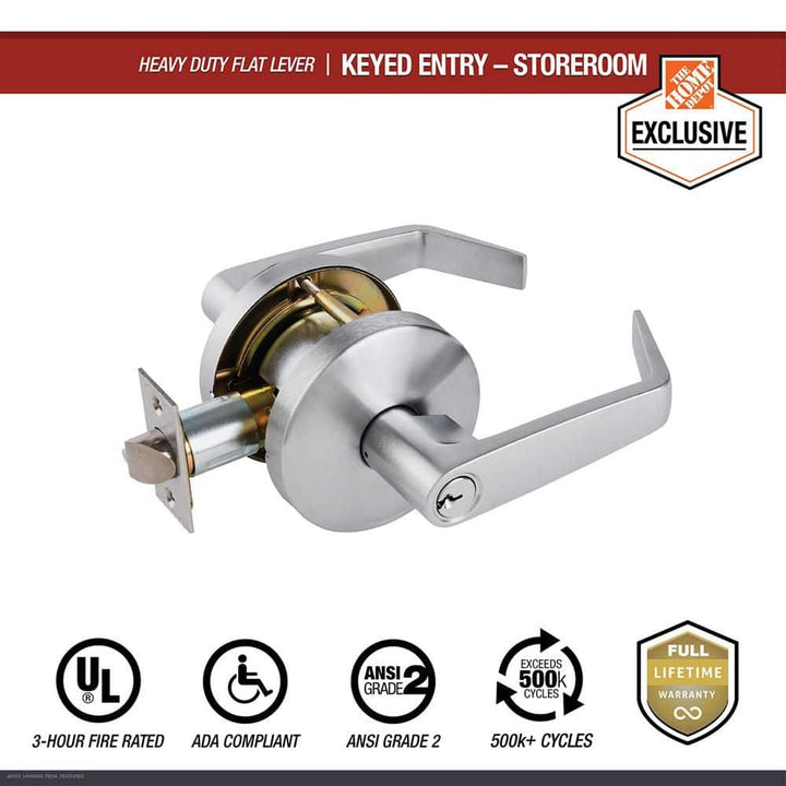 Schlage Commercial Steel Storeroom Lockset Door Lever