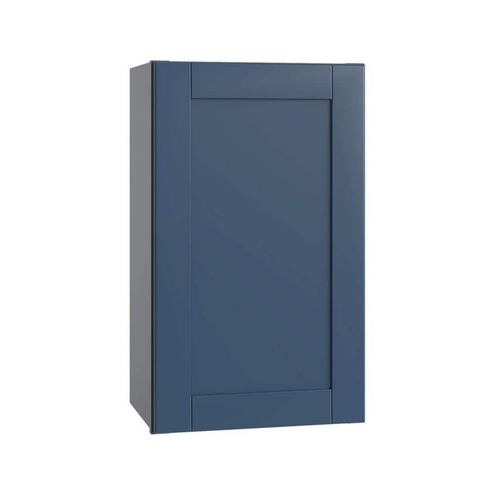 MILL'S PRIDE Richmond Valencia Blue Plywood Shaker Stock Ready to Assemble Wall Kitchen Cabinet Sft Cls 15 in W x 12 in D x 36 in H