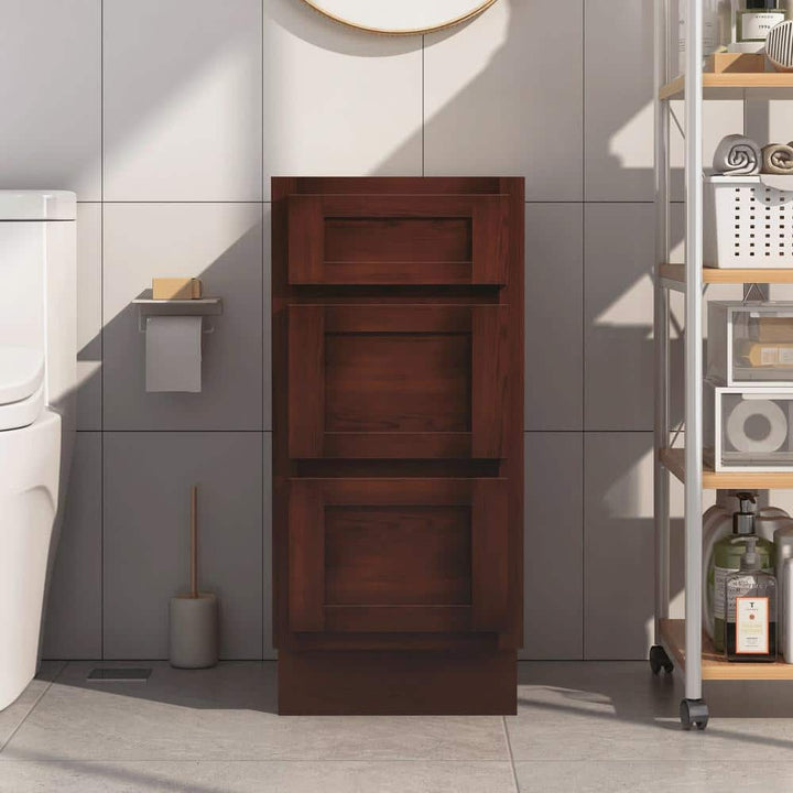 Vanity Art 15 in. W x 21 in. D x 32.5 in. H 3-Drawers Bath Vanity Cabinet Only in Brown