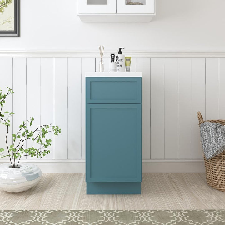 Vanity Art 15 in. W. x 21 in. D x 32.5 in. H 1-Drawer Bath Vanity Cabinet Only in Sea Green