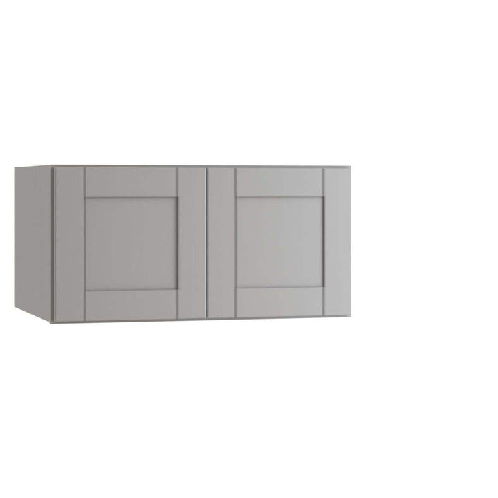 Contractor Express Cabinets Arlington Veiled Gray Plywood Shaker Stock Assembled Wall Kitchen Cabinet Soft Close 30 in W x 12 in D x 24 in H