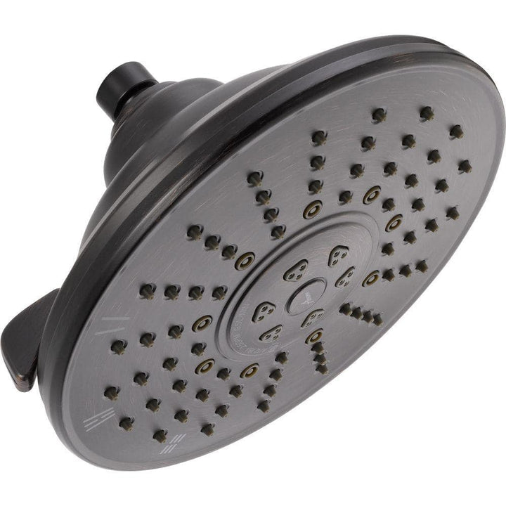Delta 3-Spray 8.5 in. Single Wall-Mount Fixed Rain Shower Head in Venetian Bronze