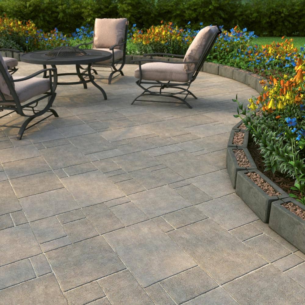 Valestone Hardscapes Domino 11.75 in. x 11.75 in. x 2.25 in. Victorian Blend Beige/Gray Concrete Paver
