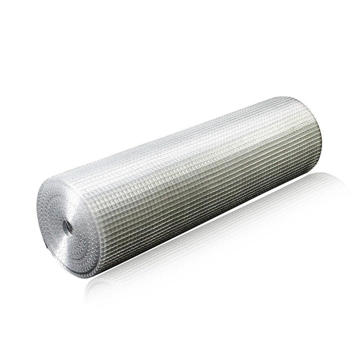 WELLFOR 4 ft. H x 100 ft. W Galvanized Iron 19-Gauge Chain Link Fabric Roll in Silver