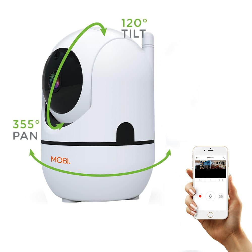 MobiCam HDX Smart Home WiFi Pan and Tilt Monitoring Camera