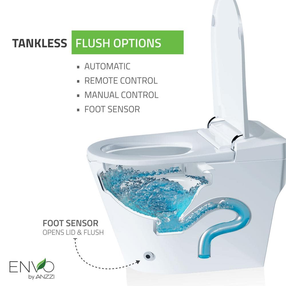 ANZZI ENVO Echo Smart Bidet Toilet with Auto Flush & Heated Seat