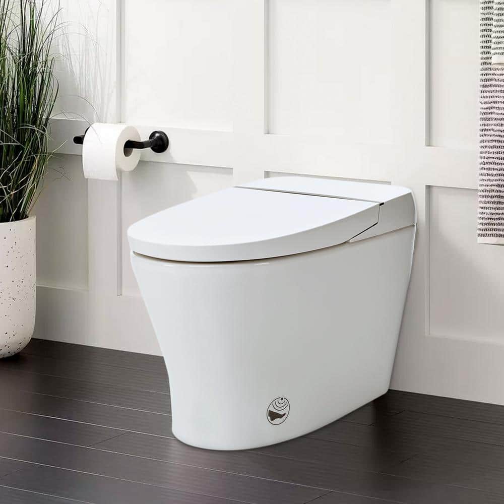 Unbranded Smart Round Toilet with Heated Seat & LED Light