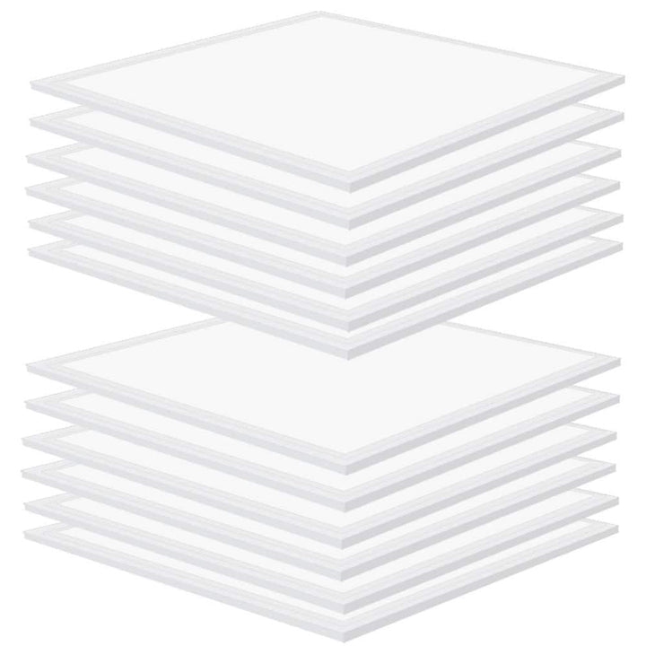 Bieuoram 2 ft. x 2 ft. 5800 Lumens Integrated LED Flat Panel Light, 5000K Daylight Dimmable Commercial Lihgt for Office (16-Pack)