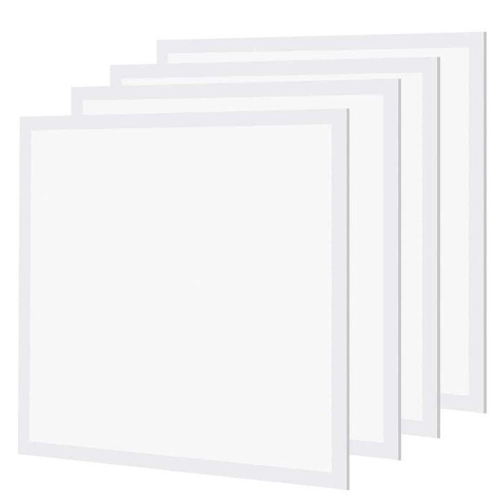 Bieuoram 2 ft. x 2 ft. 5800 Lumens Integrated LED Panel Light, 5000K Daylight, Dimmable (4 Pack)