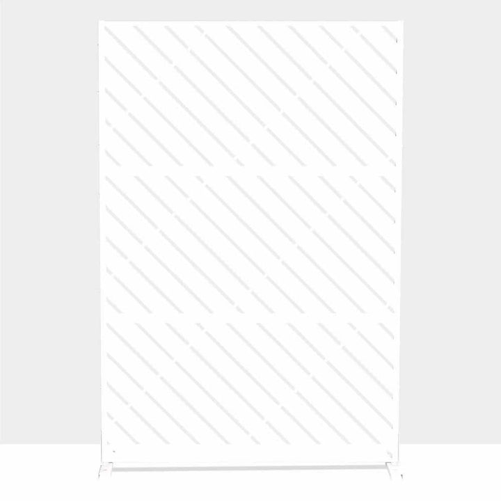 cadeninc 3.92 ft. x 6 ft. White Metal Privacy Screen Fence Panels