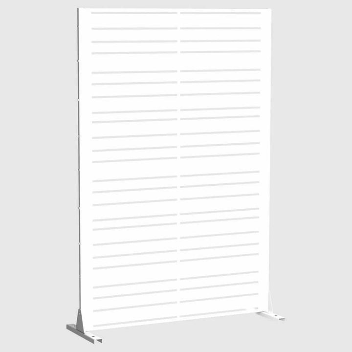 Cadeninc 3.92 ft. x 6 ft. Freestanding Metal Privacy Screen in White