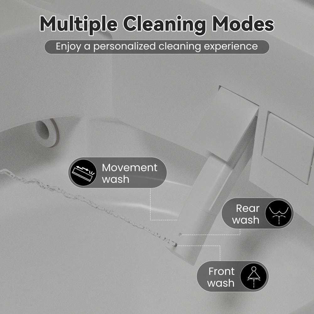 CANEST Elongated Electric Bidet Toilet with Auto Features - Dual Flush