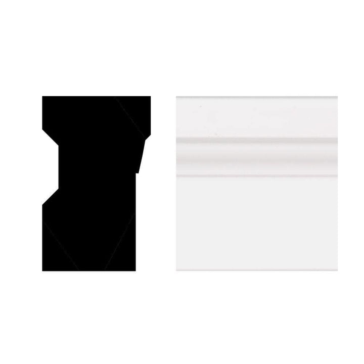 Veranda 2448 1 1/4 in. x 2 in. x 96 in. Primed PVC Composite Brickmould Moulding (1-Piece − 8 Total Linear Feet)