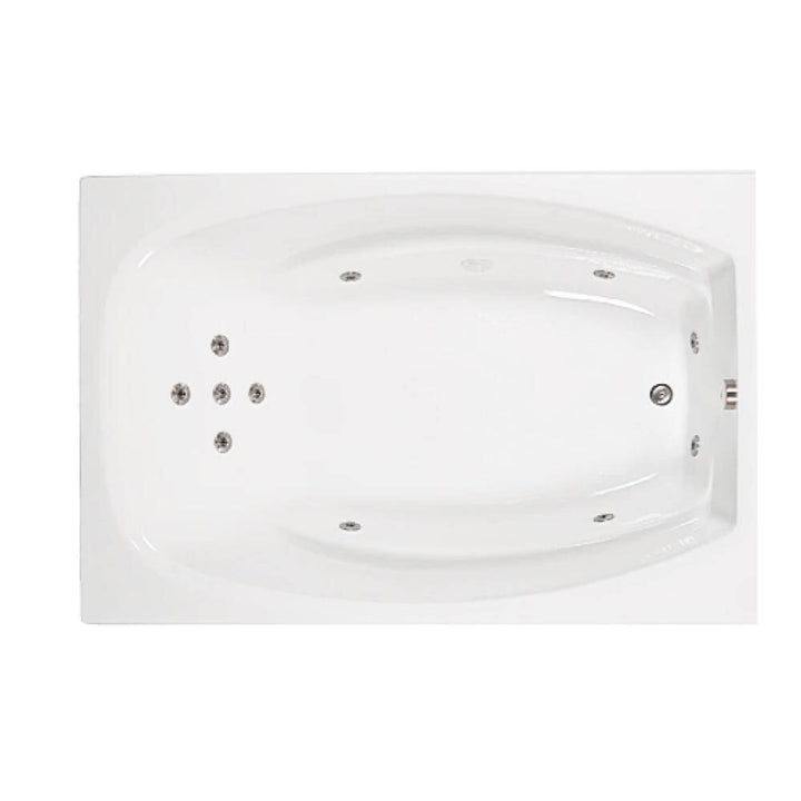 Jacuzzi 72 in. Rectangular Drop-in Whirlpool Bathtub in White