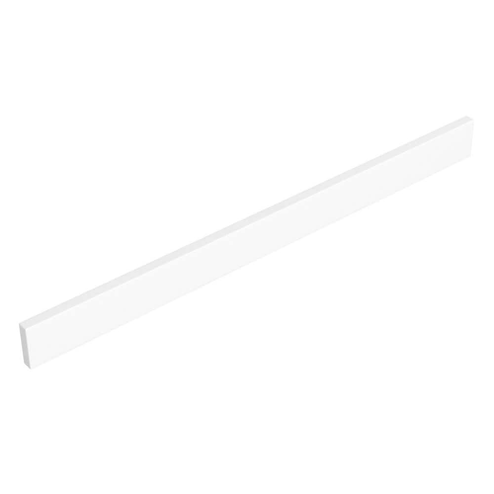 Wyndham Collection 36 in. Cultured Marble Backsplash in White | Durable Bathroom Accessory