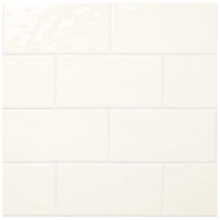 Marazzi LuxeCraft White 4 in. x 8 in. Glazed Ceramic Subway Wall Tile (10.5 sq. ft. / case)