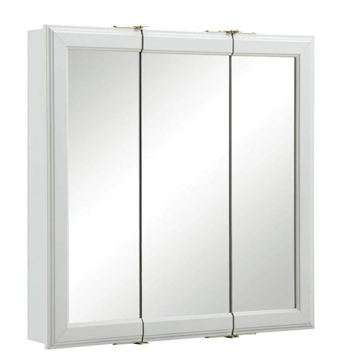 Design House Classic 24 in. x 24 in. x 4-3/4 in. Surface-Mount Tri-View Bathroom Medicine Cabinet in White