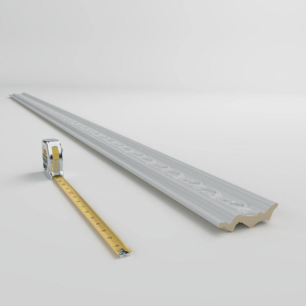 Ekena Millwork Damian 3.375 in. D x 4.375 in. W x 96 in. L Polyurethane Crown Moulding