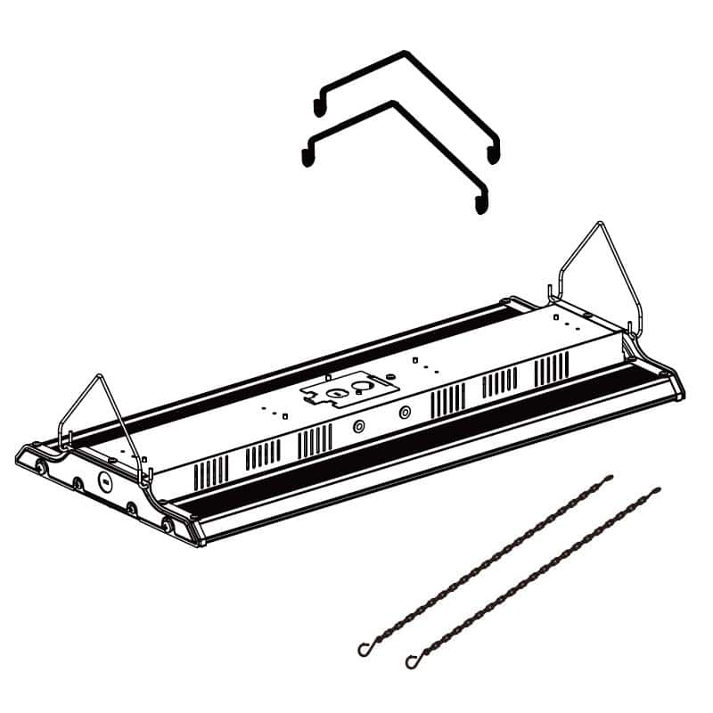 ENERGETIC LIGHTING 42500 Lumen 85 Degree White Integrated LED Floodlight Linear Highbay Fixture with Angle Adjustable