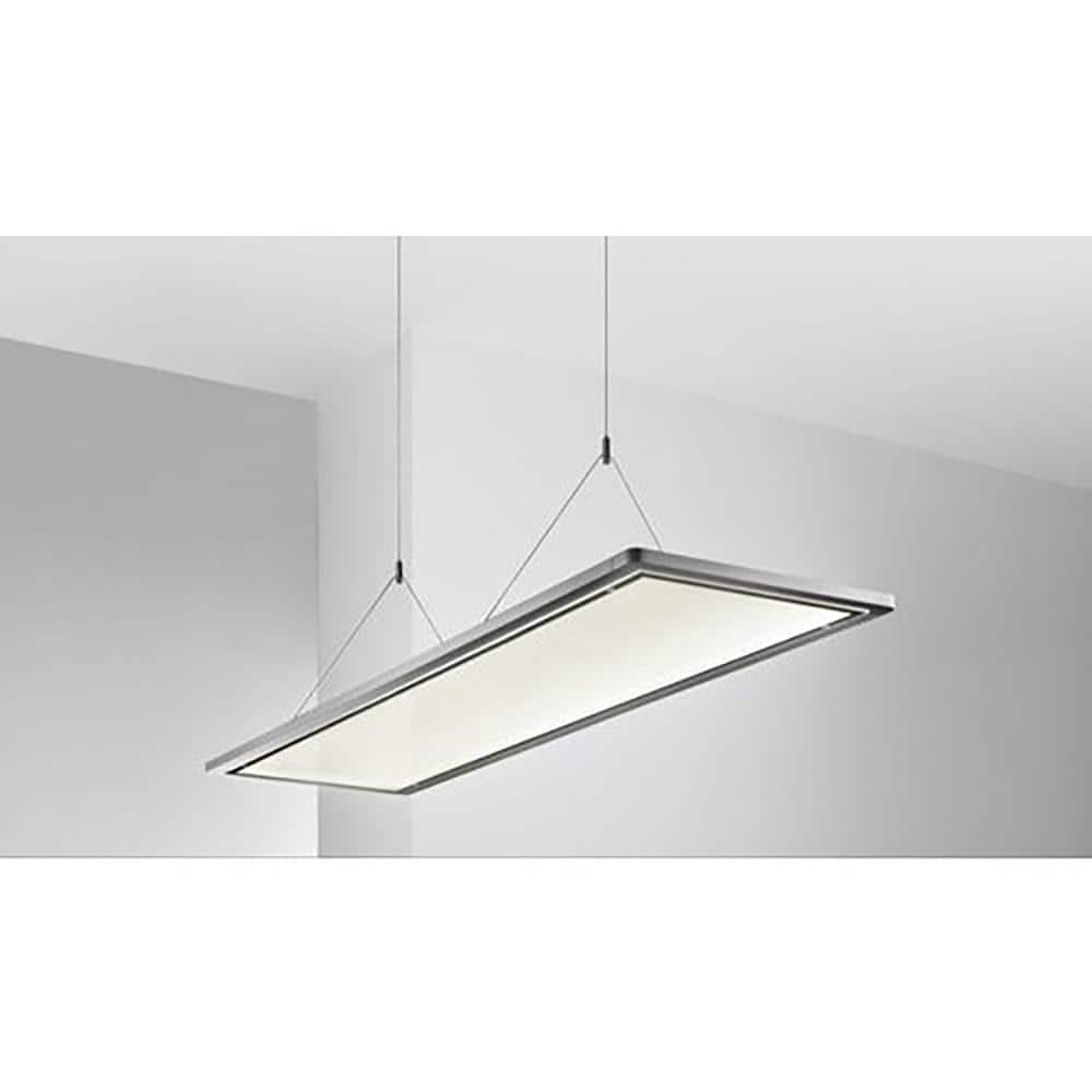 eSenLite 2 ft. x 4 ft. White Commercial Integrated LED 6300 Lumens Dimmable Drop Ceiling Flat Panel Troffer Light (2-Pack)