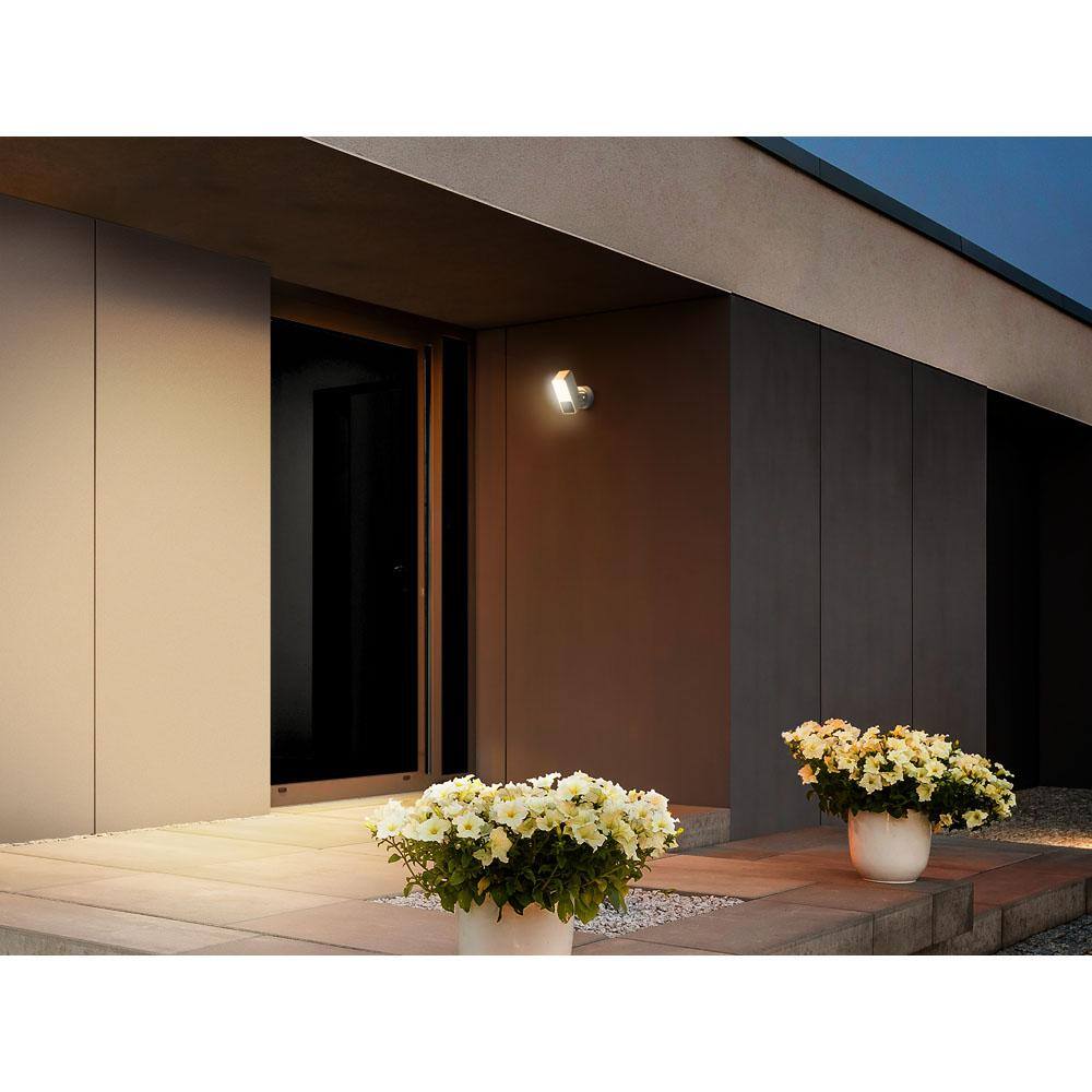 eve Outdoor Cam – Smart Wired Dimmable Outdoor Floodlight, works with Apple Home, 2-Way Comm, End-to-End Encryption (White)