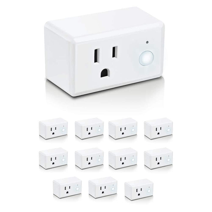 Feit Electric 15-Amp Indoor Alexa / Google Assistant Compatible Wi-Fi Smart Home Plug with Night Light, No Hub Required (12-Pack)