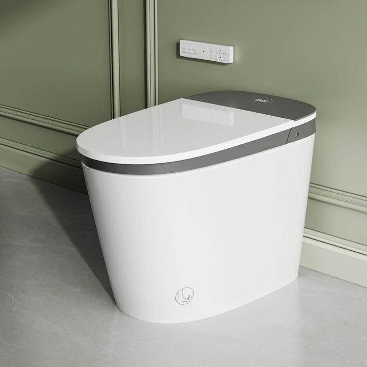 FORCLOVER 12-in-1 Dual Flush Smart Tank Elongated Toilet with Heated Seat & Dryer