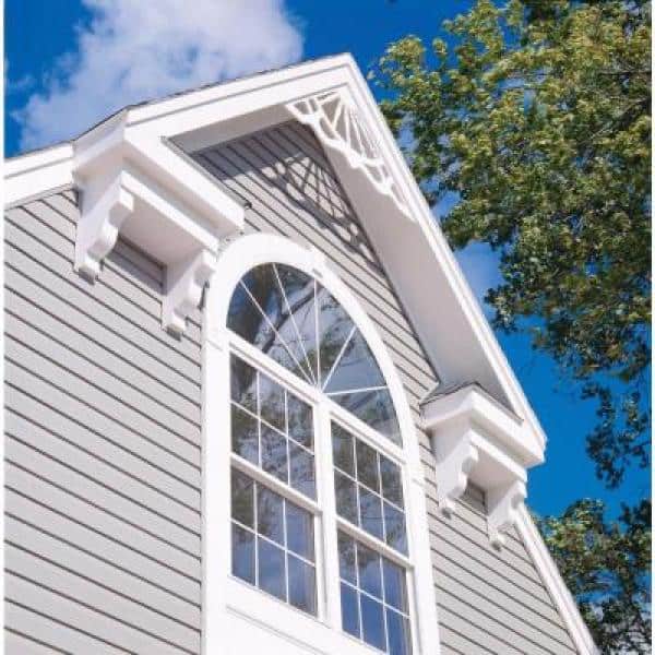 Fypon 36 in. Inside Width x 22 in. Inside Height x 1 in. Polyurethane Half Round Arch Flat Trim
