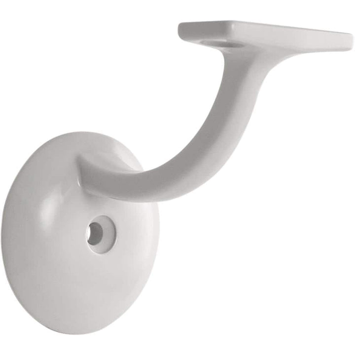 HICKORY HARDWARE Hand Rail Brackets Collection Handrail Bracket 3 in. x 2 in. White Finish (5-Pack)