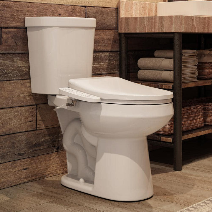 HOROW 17 in. ADA Dual Flush Elongated Toilet with Smart Bidet Seat