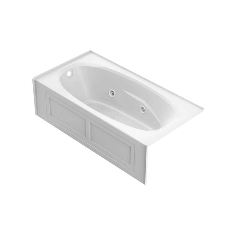 JACUZZI AMIGA 72 in. x 36 in. Acrylic Left-Hand Drain Rectangular Drop-In Whirlpool Bathtub with Heater - White