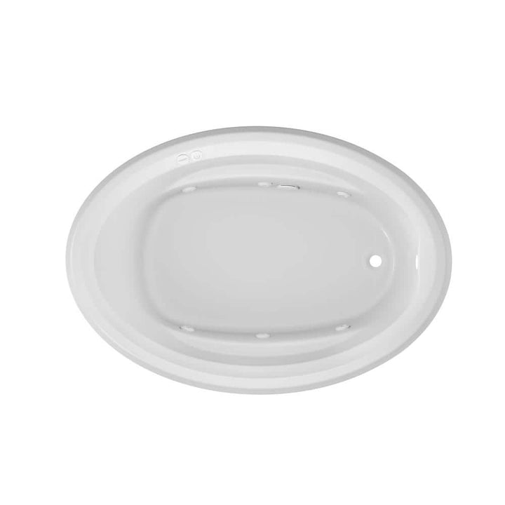 Jacuzzi PROJECTA 60 in. x 42 in. Oval Drop-in Whirlpool Bathtub in White