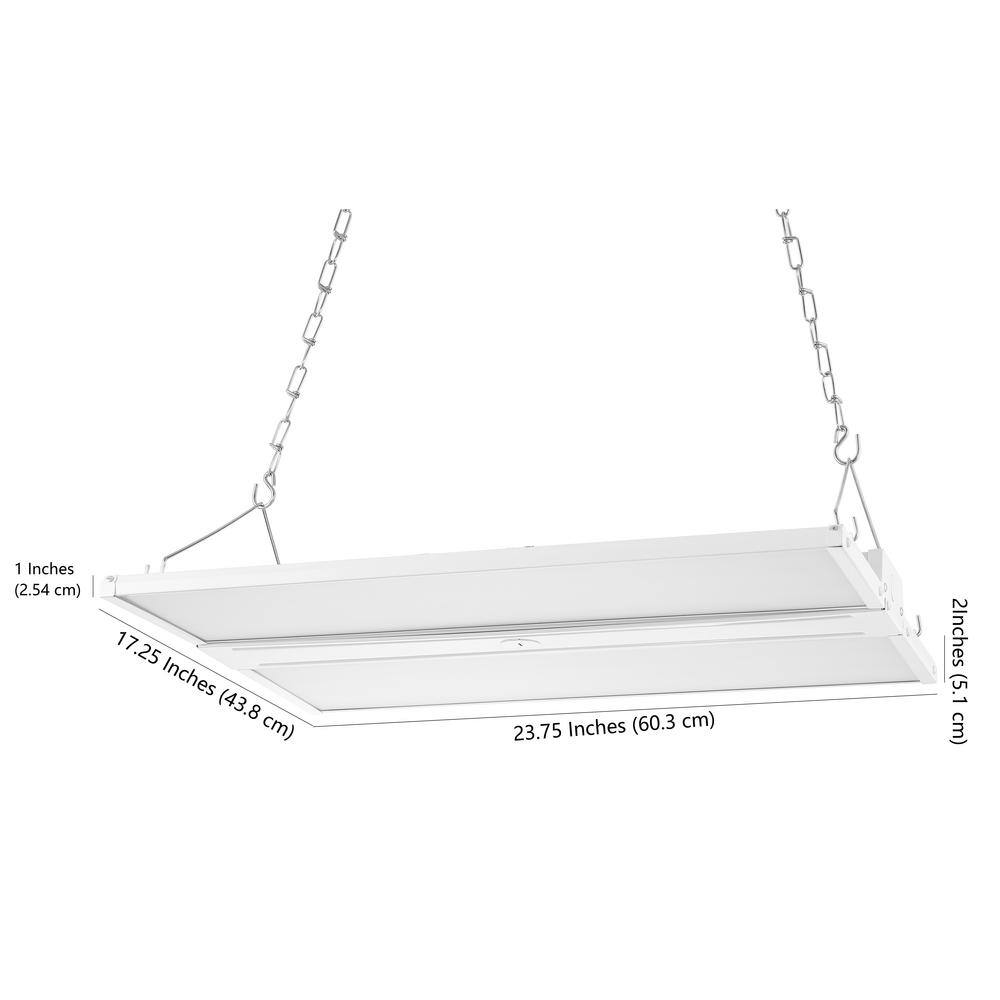 JONATHAN Y 220-Watt Equivalent Integrated LED White High Bay Light Motion Sensor Shop Light with 28600 Lumens 5000K